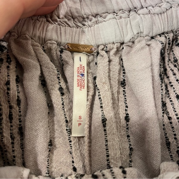 Free People Once Upon Yarn Dye Harem Pants in light pink S Boho Beach Barrel - Picture 6 of 10